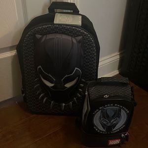 NWT AUTHENTIC DISNEY BLACK PANTHER BACK PACK AND LUNCH PACK